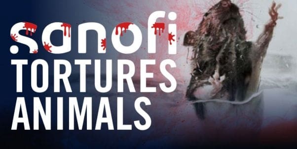 Sanofi undir eldi: ásakanir um mútugreiðslur, villandi vinnubrögð, ofhleðslu vopnahlésdaga og dýra grimmd útsett 2 Sanofi skopmerki sem sýnir drukknandi rottu